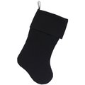 Mirage Pet Mirage Pet 63-01 BK 18 in. Plain Velvet Christmas Stocking for Dog; Black 63-01 BK